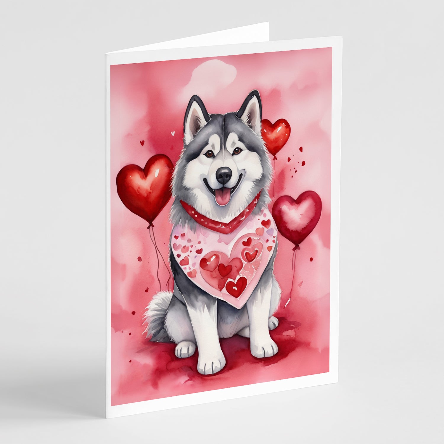 Buy this Alaskan Malamute My Valentine Greeting Cards Pack of 8