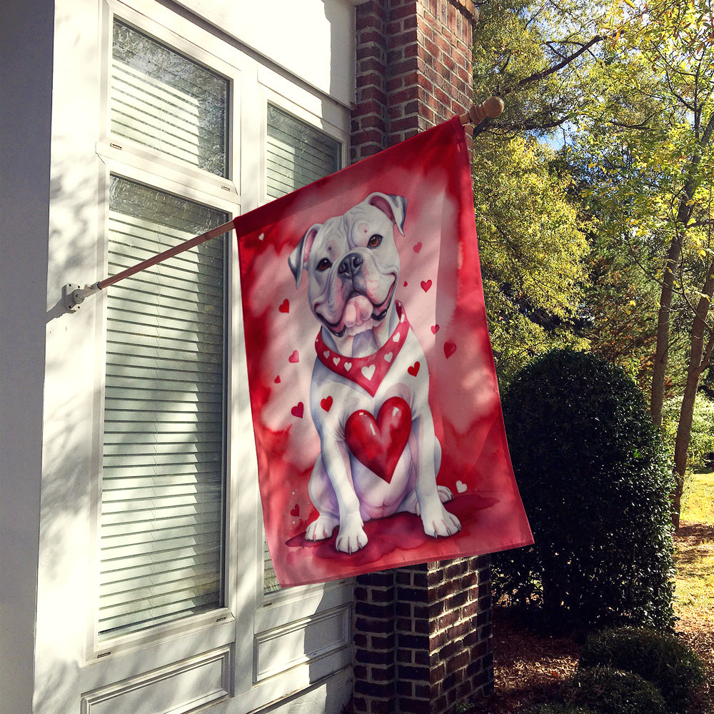Buy this American Bulldog My Valentine House Flag