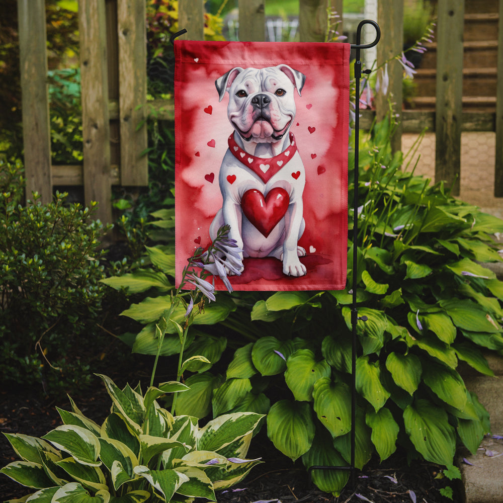 Buy this American Bulldog My Valentine Garden Flag