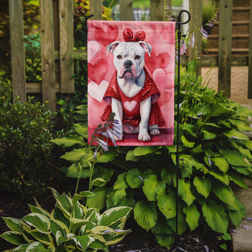 Buy this American Bulldog My Valentine Garden Flag