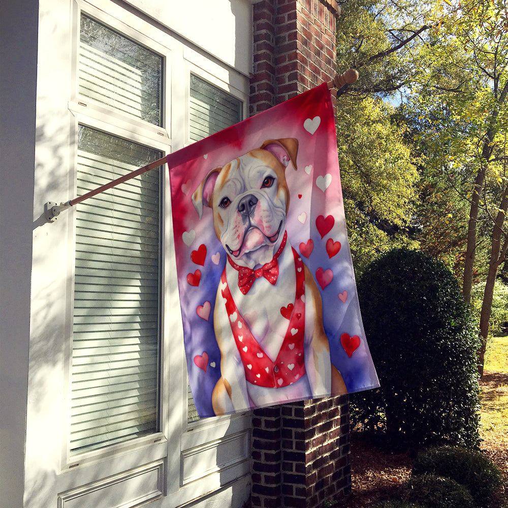 Buy this American Bulldog My Valentine House Flag