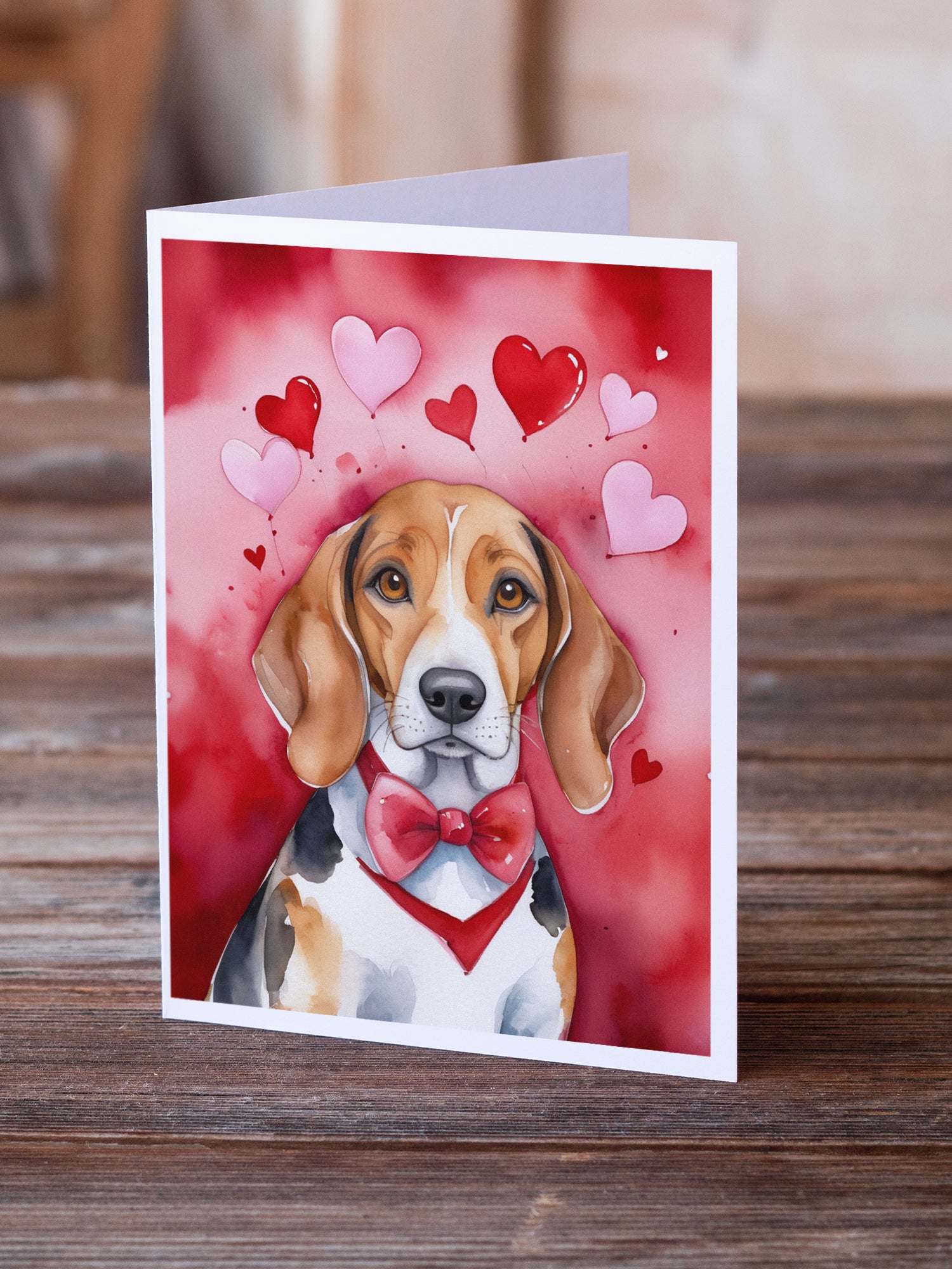 American Foxhound My Valentine Greeting Cards Pack of 8
