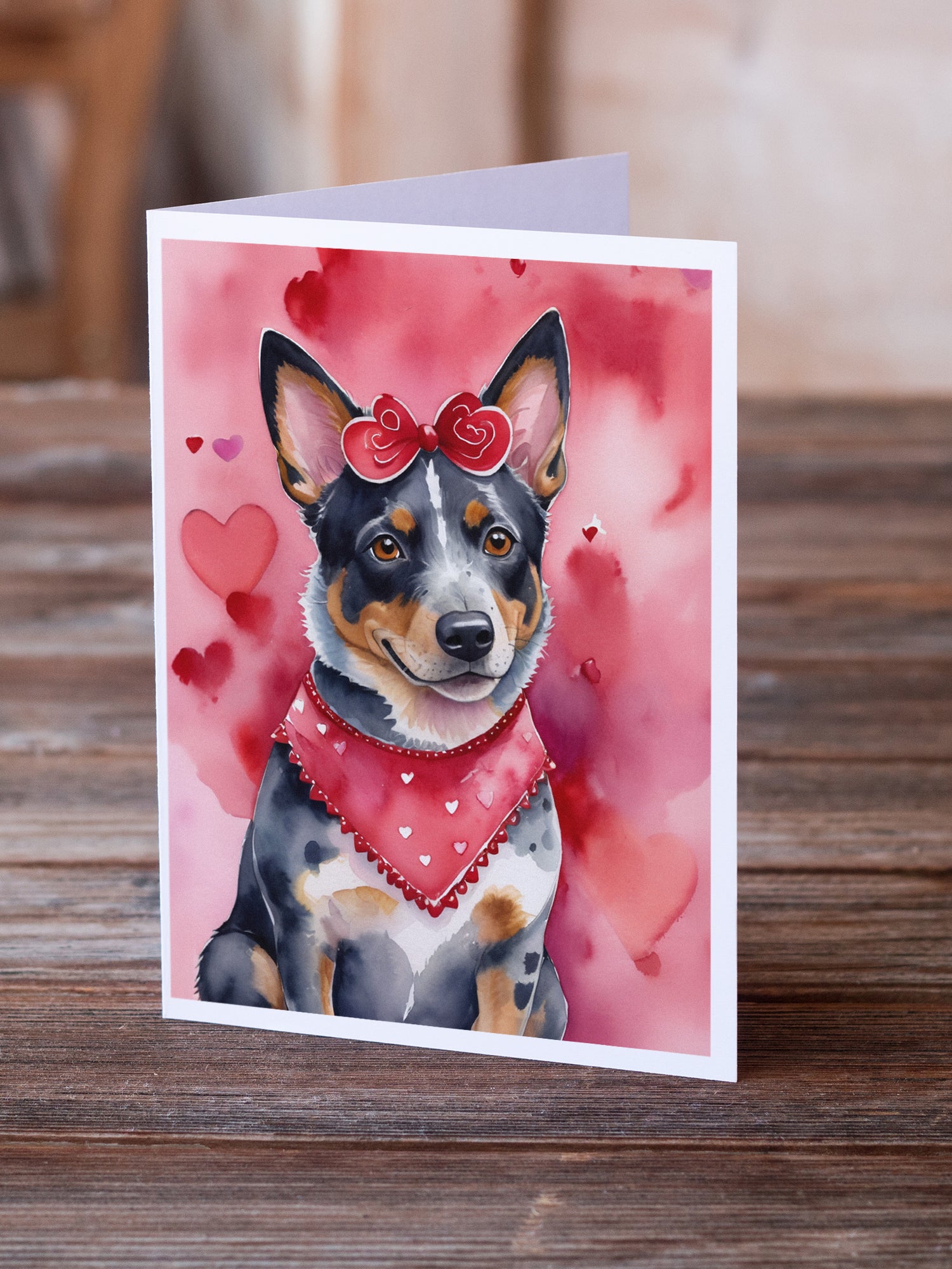 Buy this Australian Cattle Dog My Valentine Greeting Cards Pack of 8