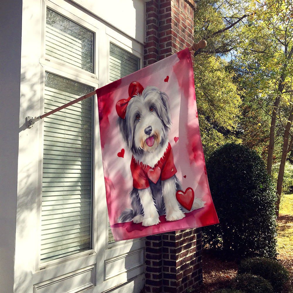 Buy this Bearded Collie My Valentine House Flag
