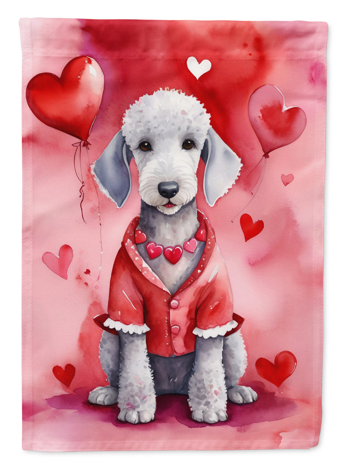 Buy this Bedlington Terrier My Valentine House Flag