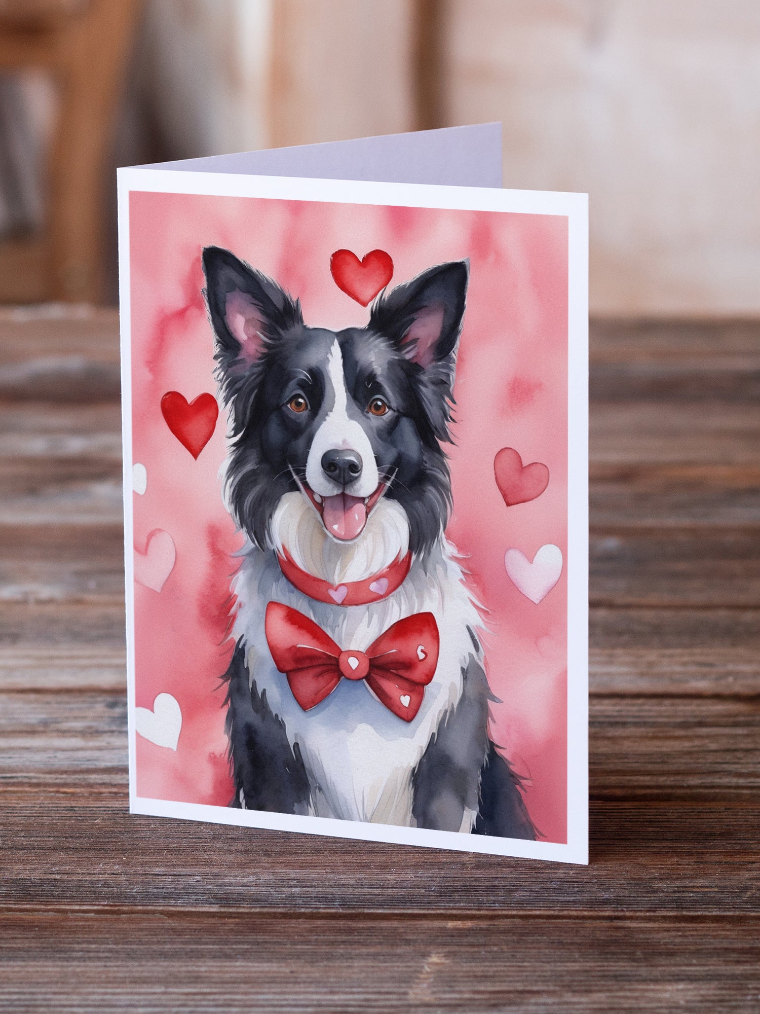 Buy this Border Collie My Valentine Greeting Cards Pack of 8