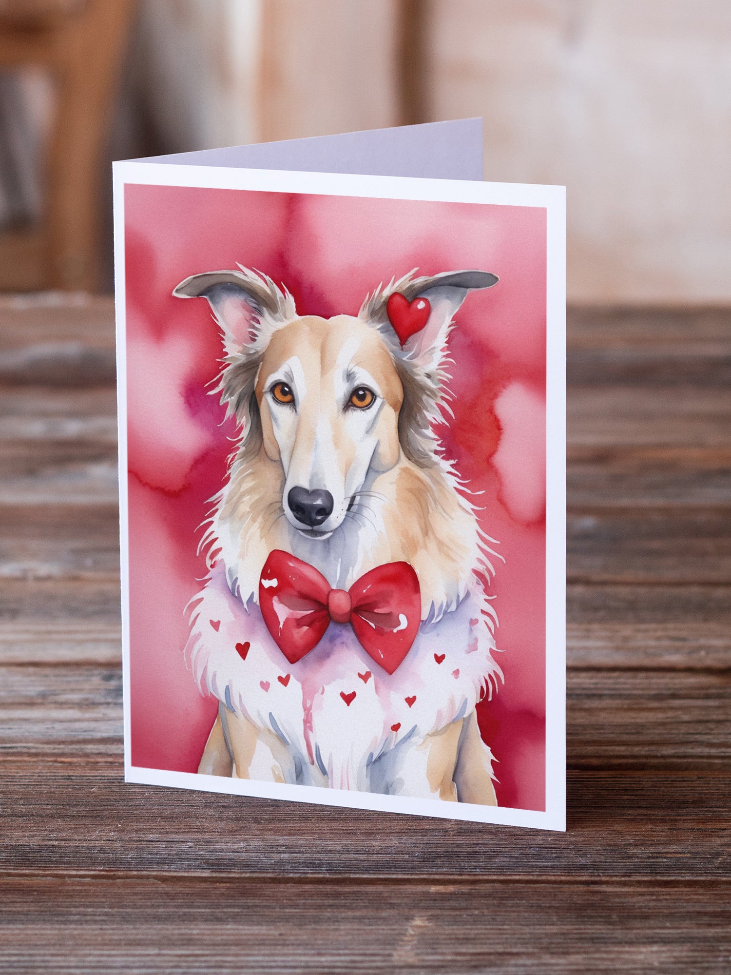 Buy this Borzoi My Valentine Greeting Cards Pack of 8