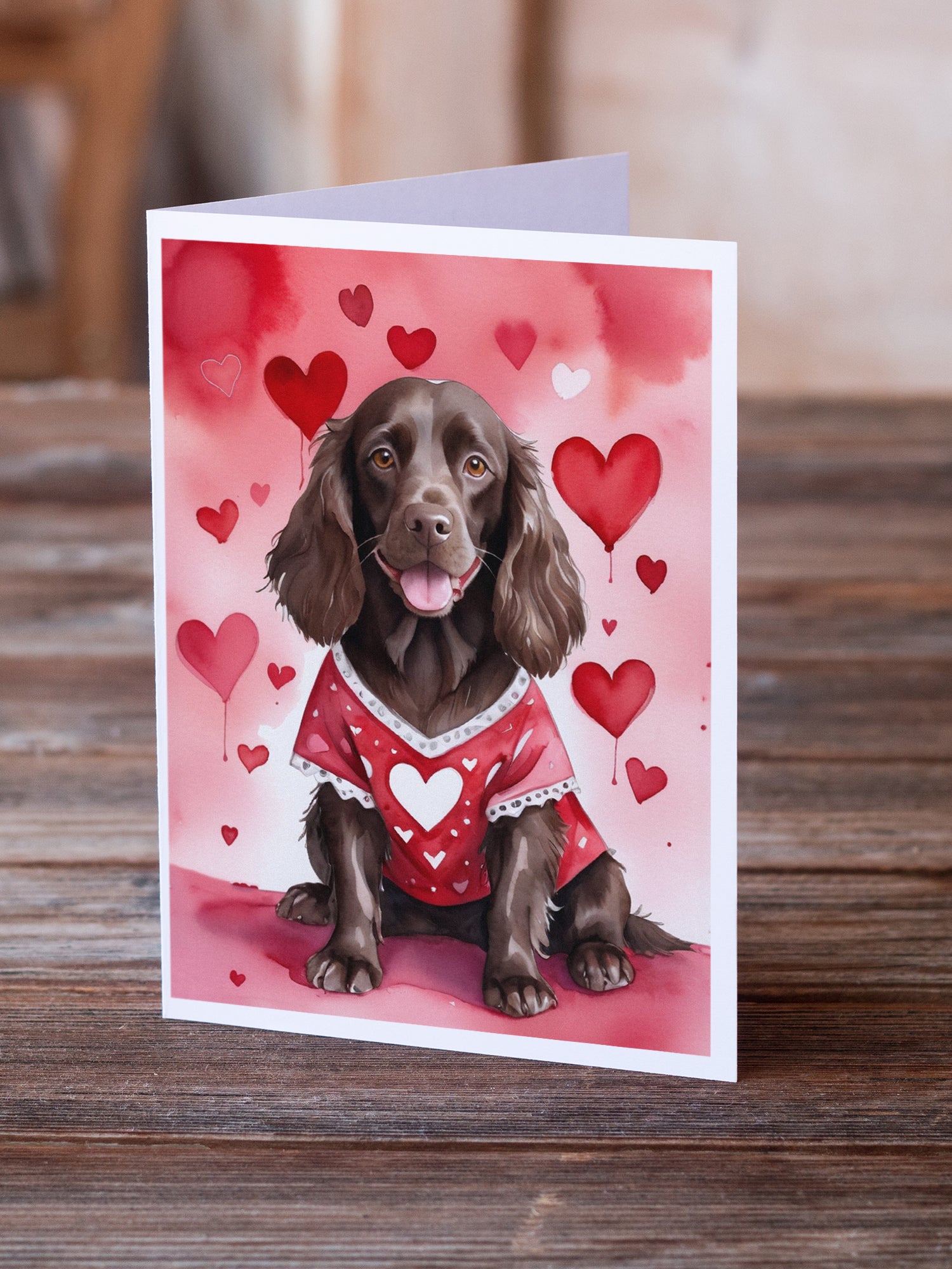 Boykin Spaniel My Valentine Greeting Cards Pack of 8
