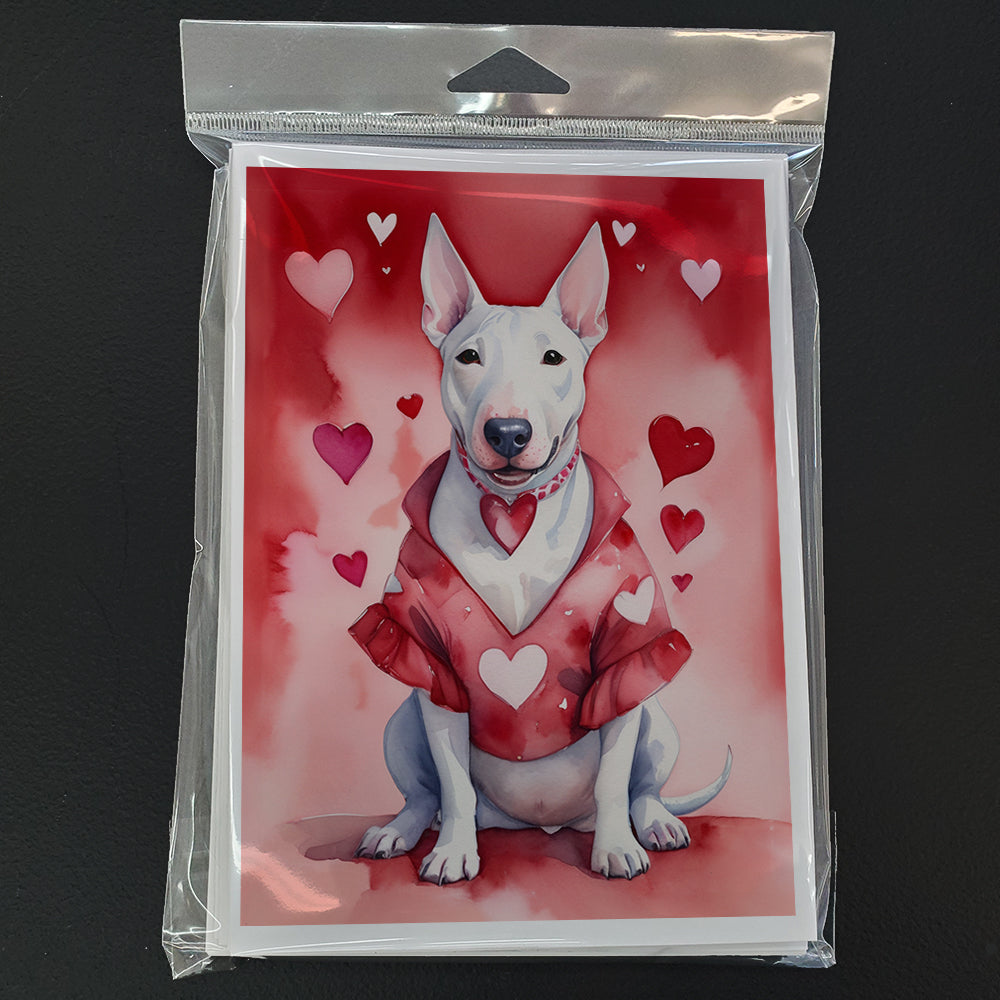 Bull Terrier My Valentine Greeting Cards Pack of 8