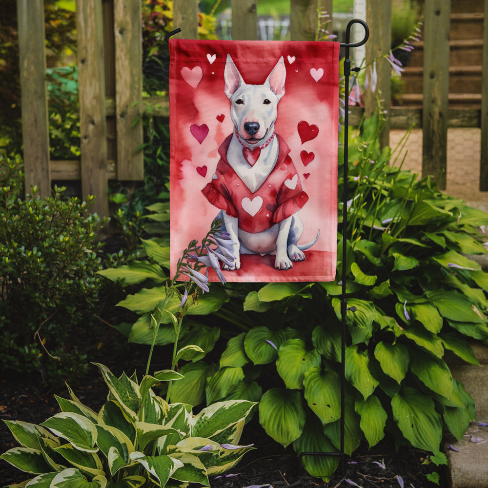 Bull Terrier My Valentine Garden Flag