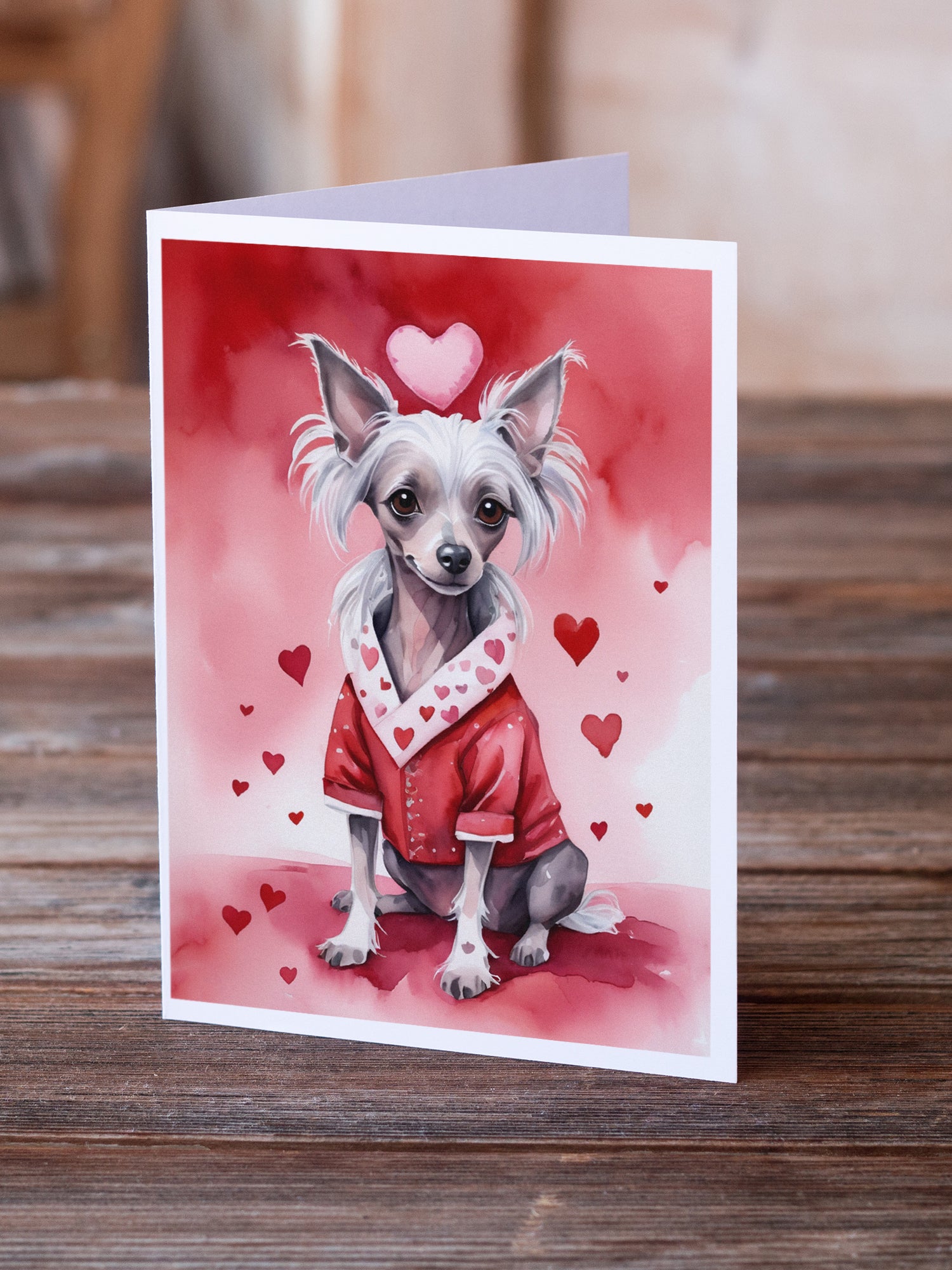Buy this Chinese Crested My Valentine Greeting Cards Pack of 8
