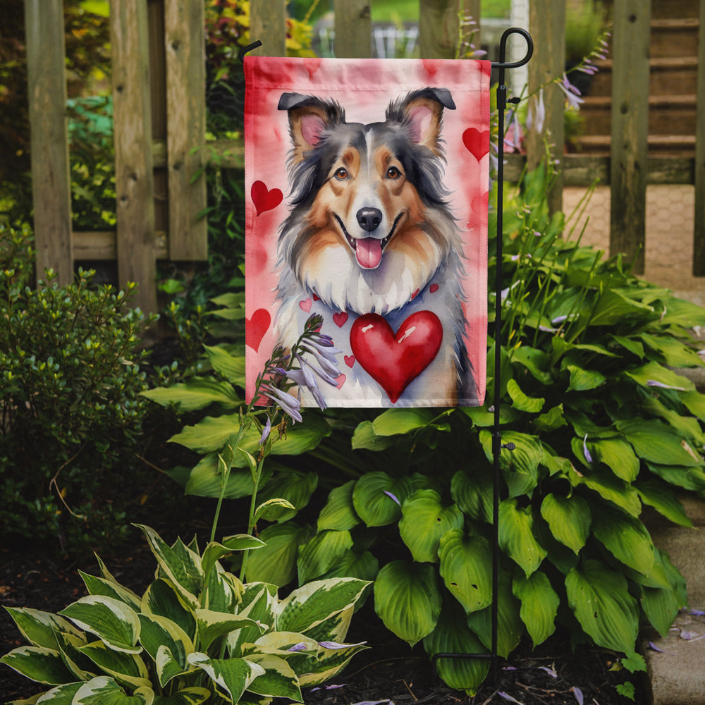 Buy this Collie My Valentine Garden Flag