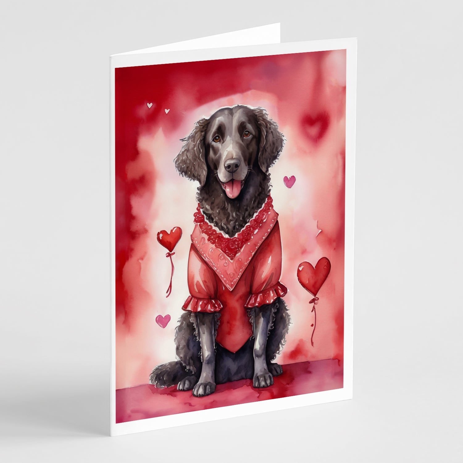 Buy this Curly-Coated Retriever My Valentine Greeting Cards Pack of 8