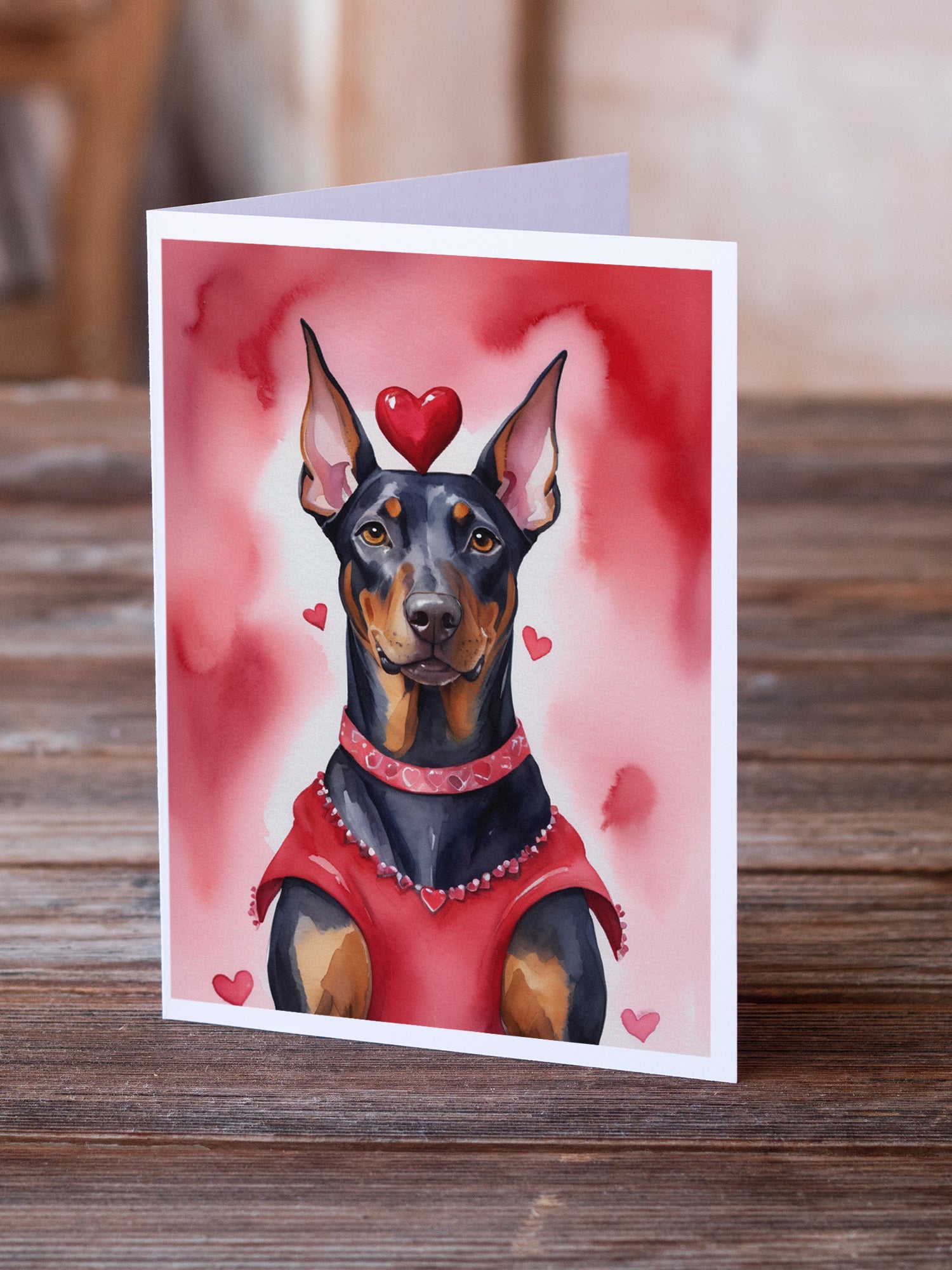 Buy this Doberman Pinscher My Valentine Greeting Cards Pack of 8