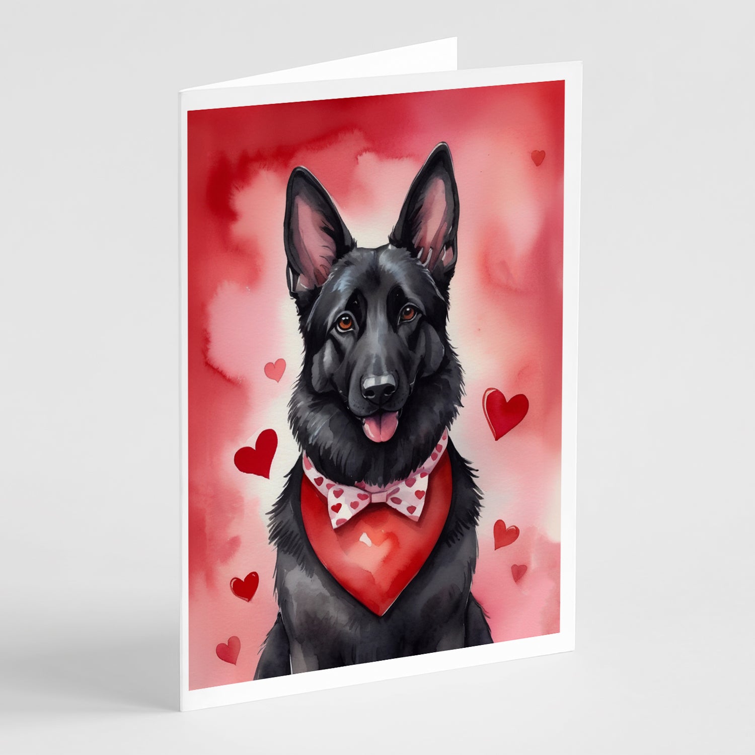 Buy this Black German Shepherd My Valentine Greeting Cards Pack of 8