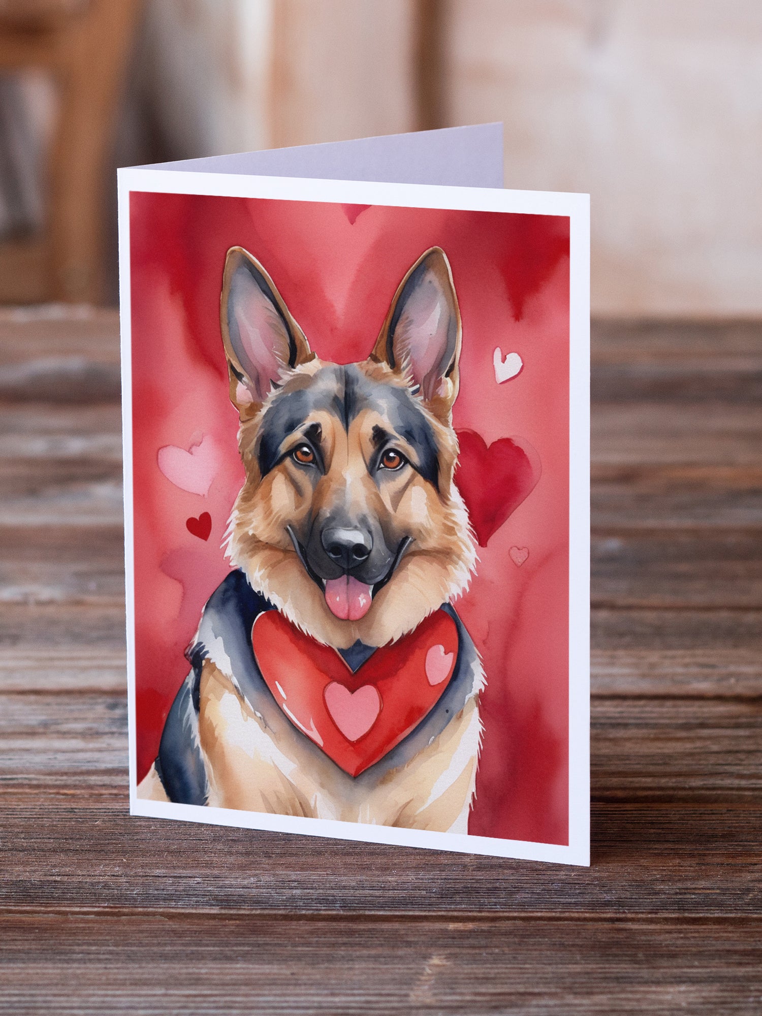 Buy this German Shepherd My Valentine Greeting Cards Pack of 8