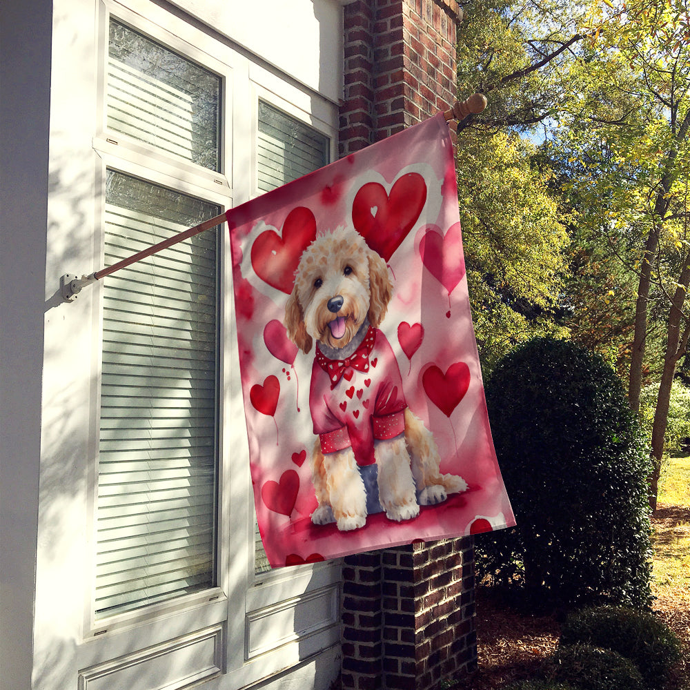 Buy this Goldendoodle My Valentine House Flag