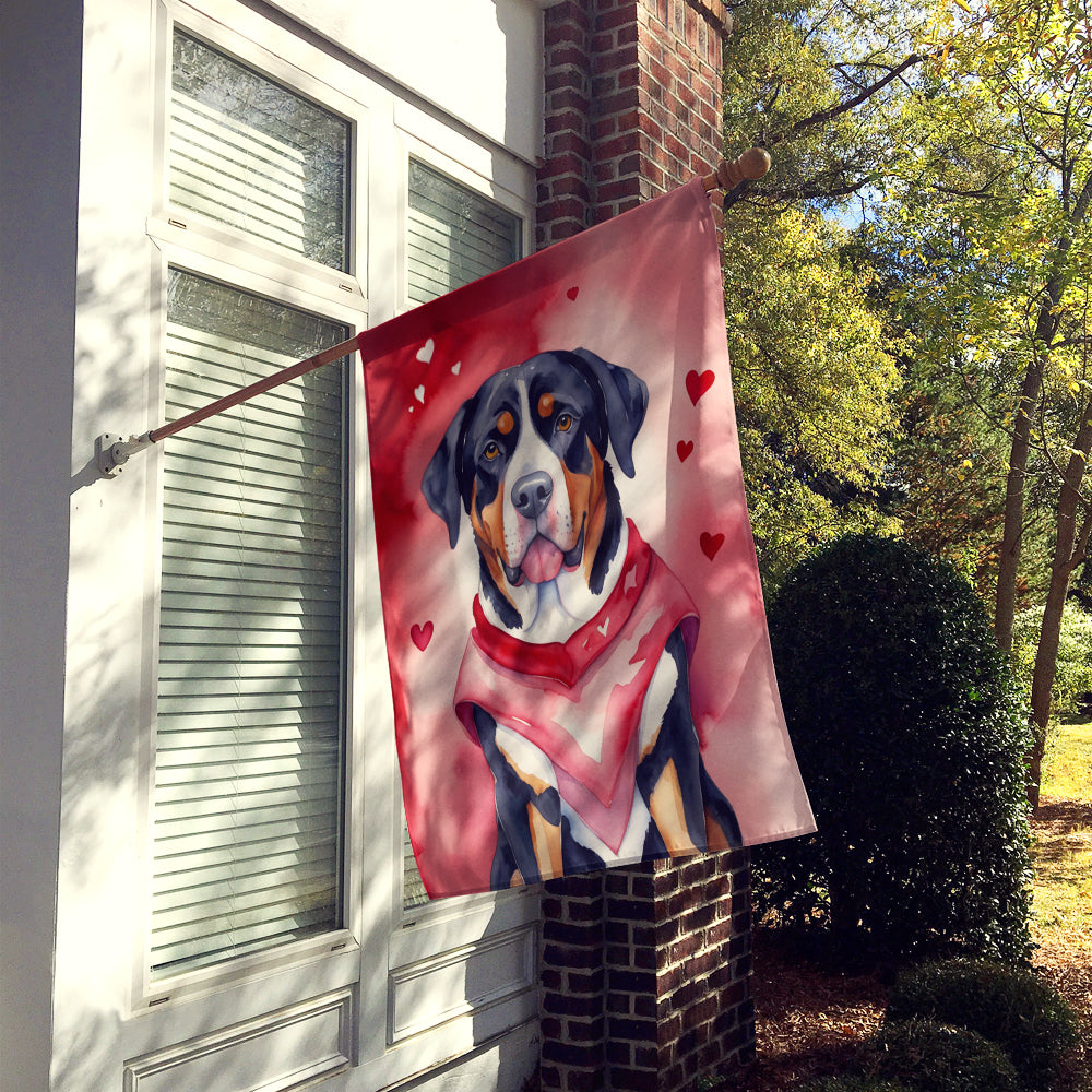 Buy this Greater Swiss Mountain Dog My Valentine House Flag