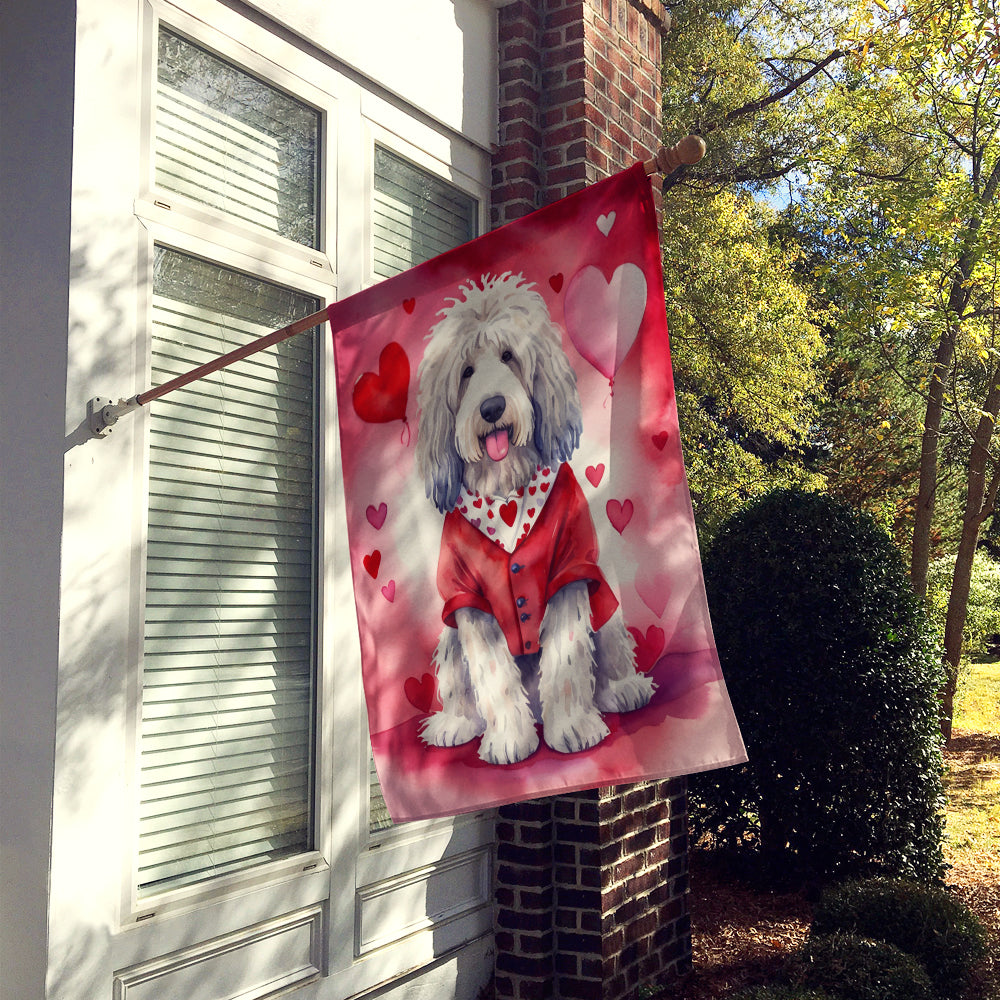 Buy this Komondor My Valentine House Flag