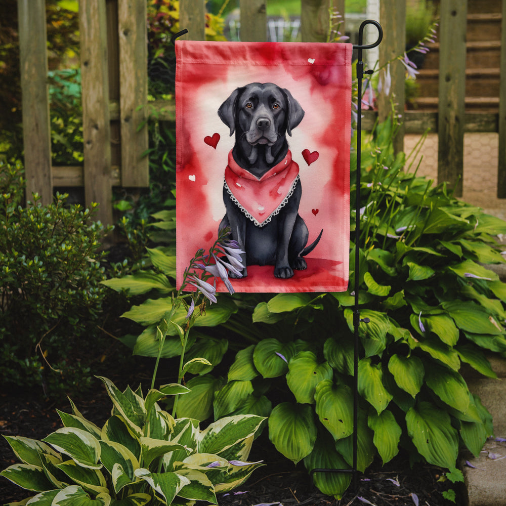 Buy this Black Labrador Retriever My Valentine Garden Flag