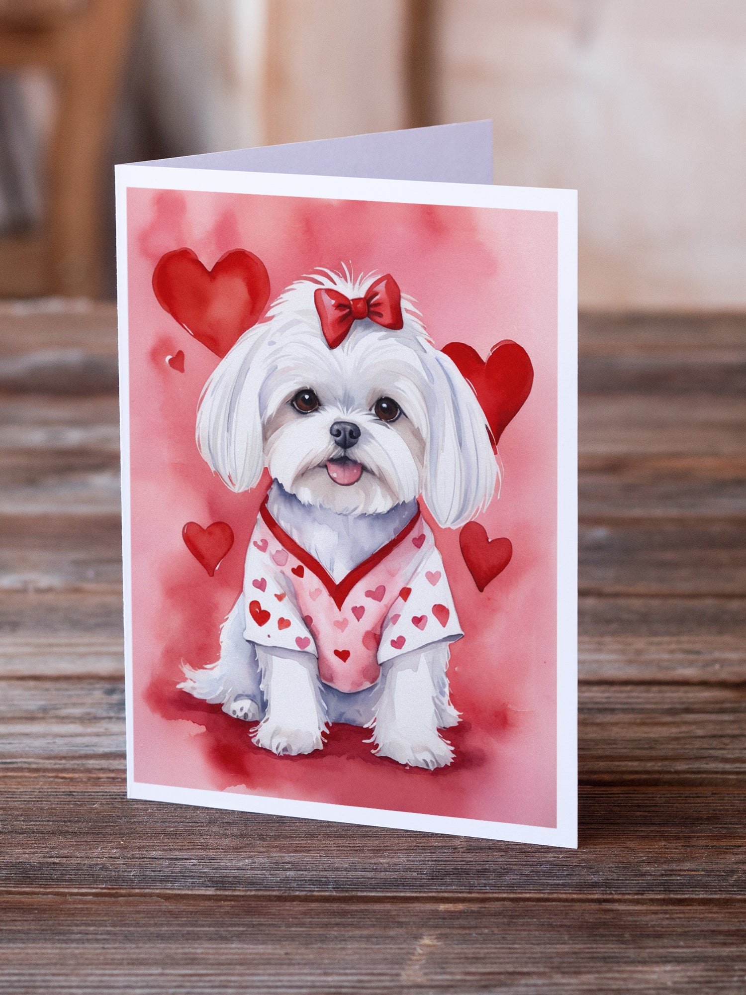 Buy this Maltese My Valentine Greeting Cards Pack of 8