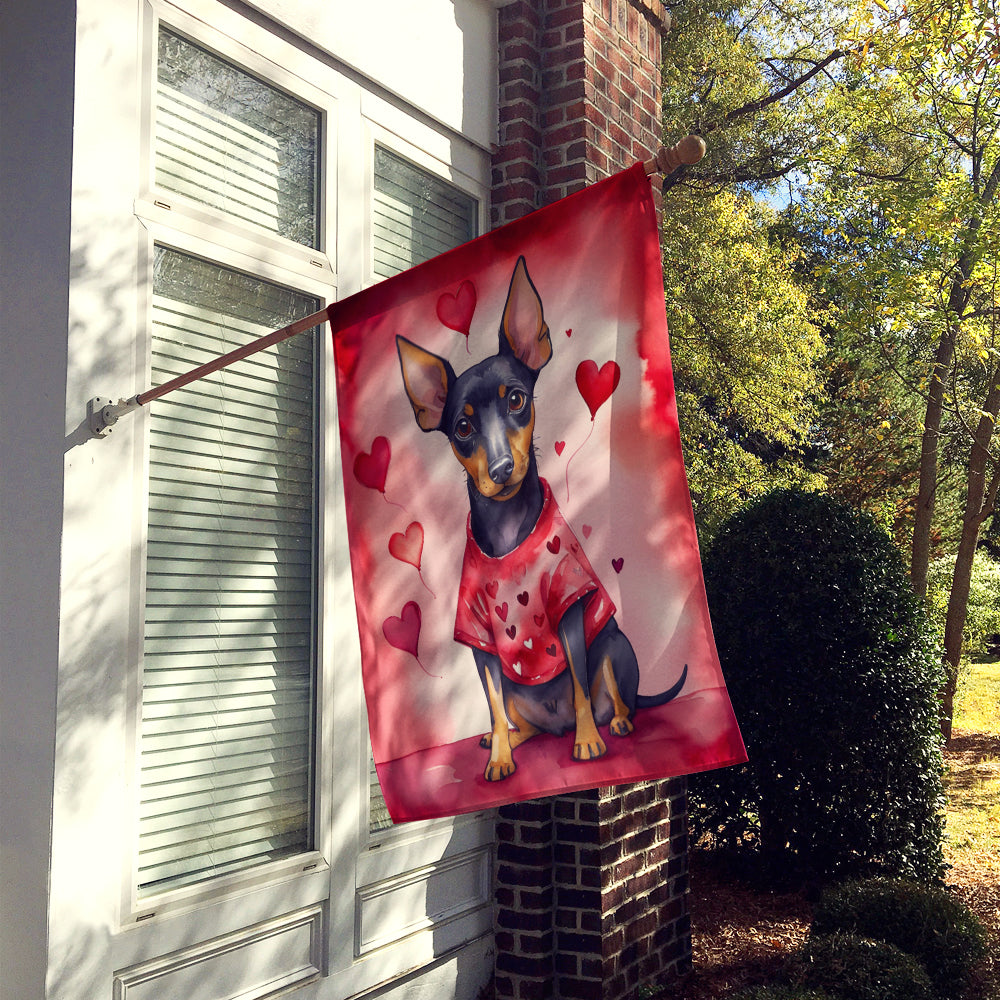 Buy this Manchester Terrier My Valentine House Flag