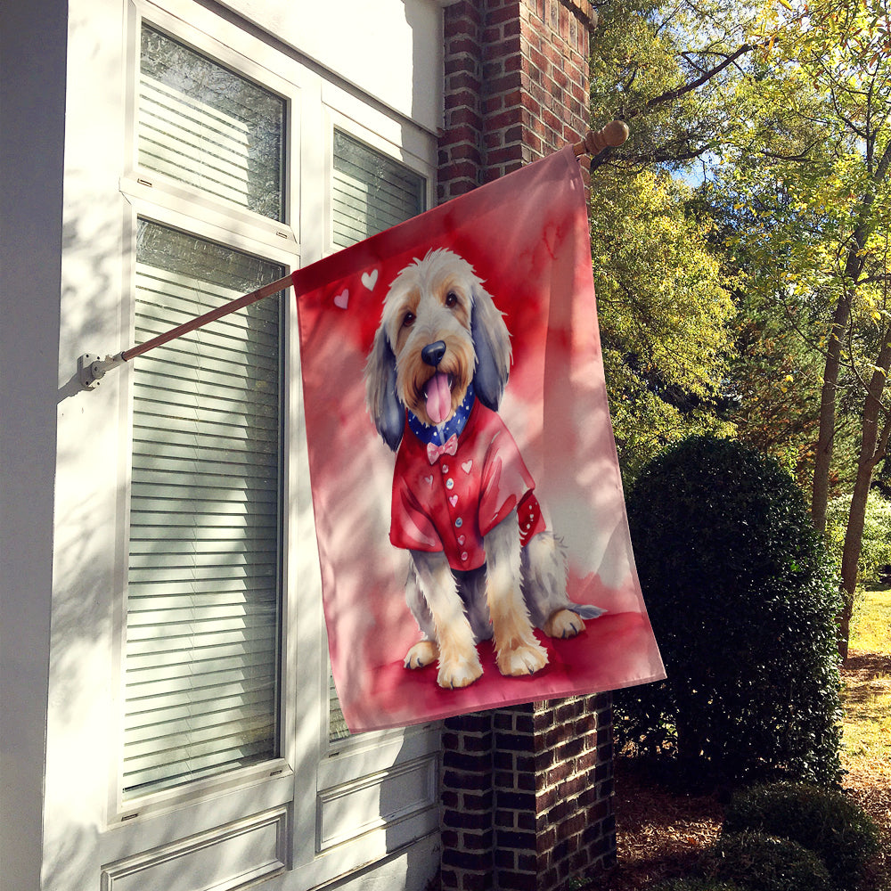 Otterhound My Valentine House Flag