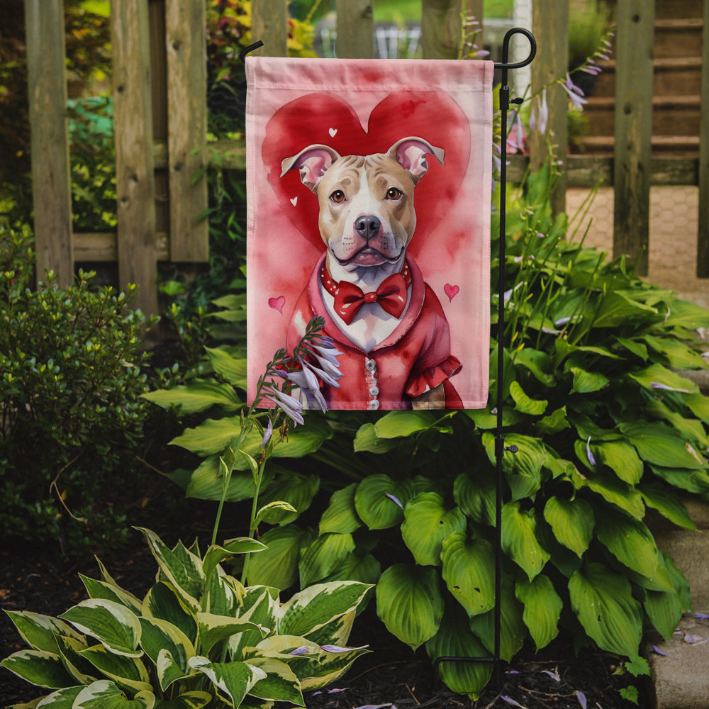 Pit Bull Terrier My Valentine Garden Flag