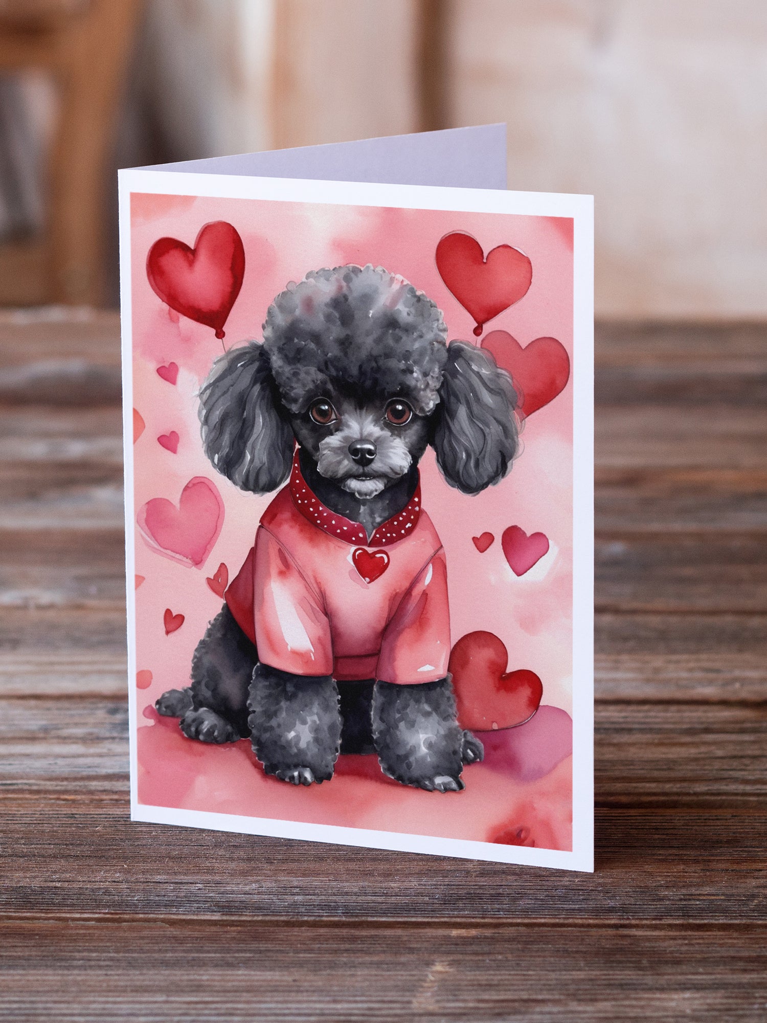 Buy this Black Poodle My Valentine Greeting Cards Pack of 8