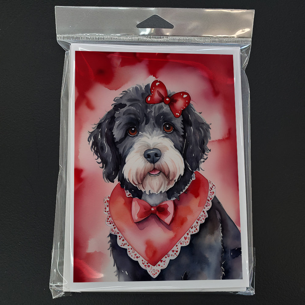 Portuguese Water Dog My Valentine Greeting Cards Pack of 8