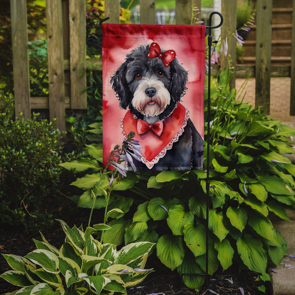 Buy this Portuguese Water Dog My Valentine Garden Flag