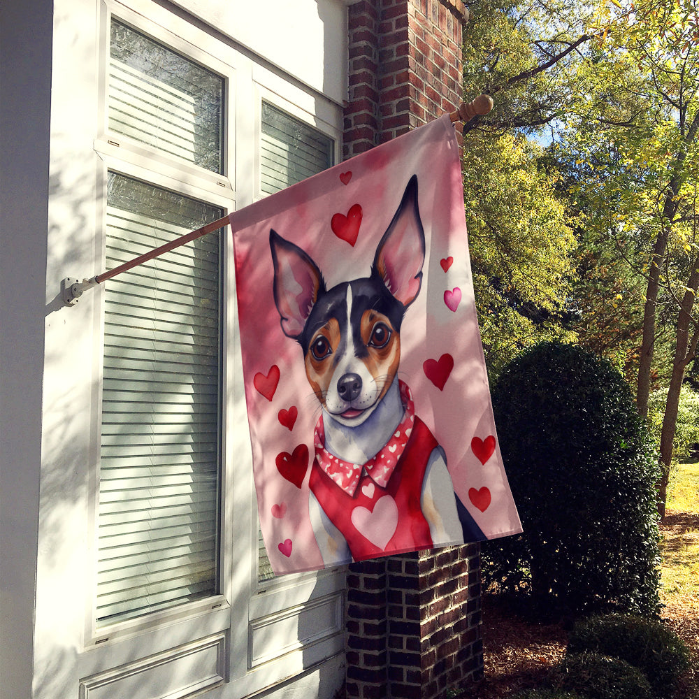 Buy this Rat Terrier My Valentine House Flag