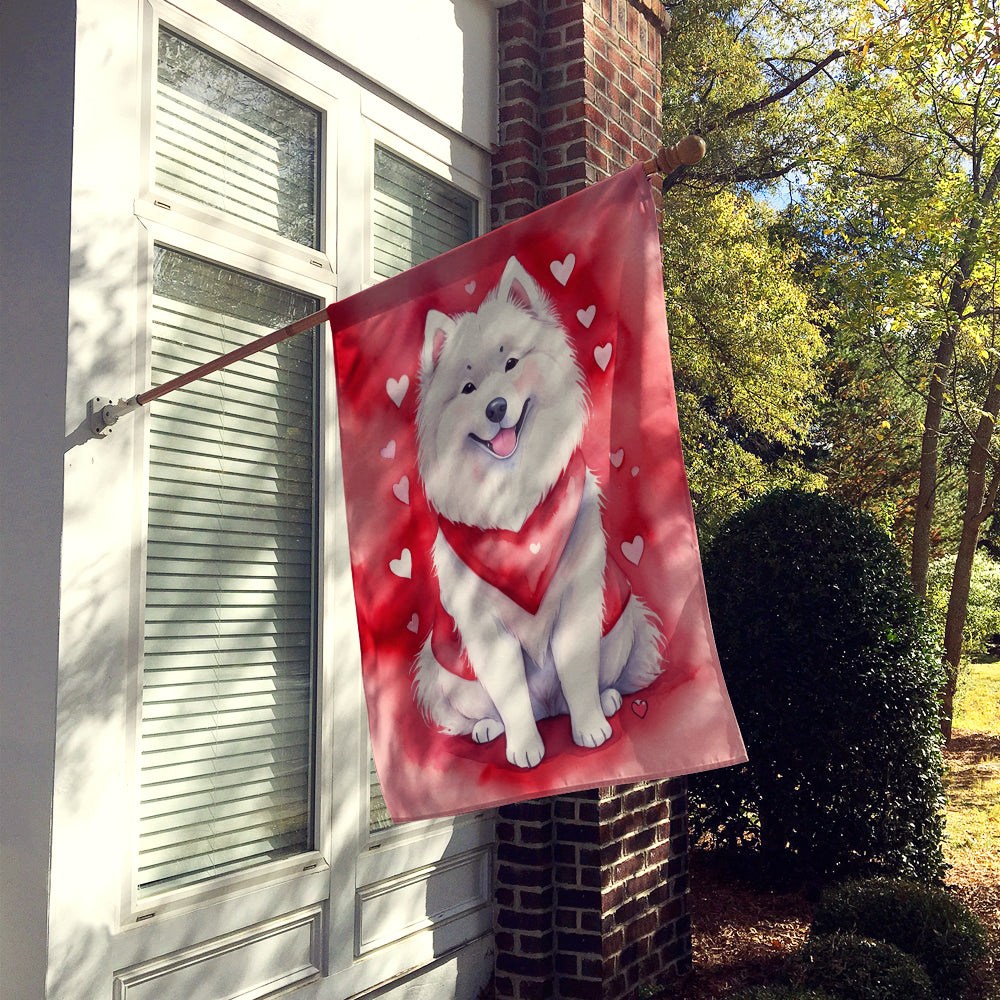 Buy this Samoyed My Valentine House Flag
