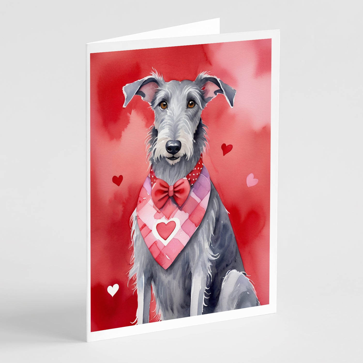 Buy this Scottish Deerhound My Valentine Greeting Cards Pack of 8