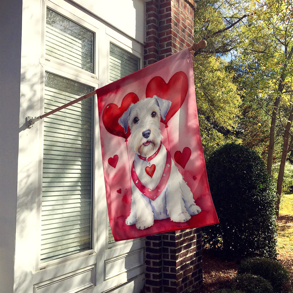 Sealyham Terrier My Valentine House Flag