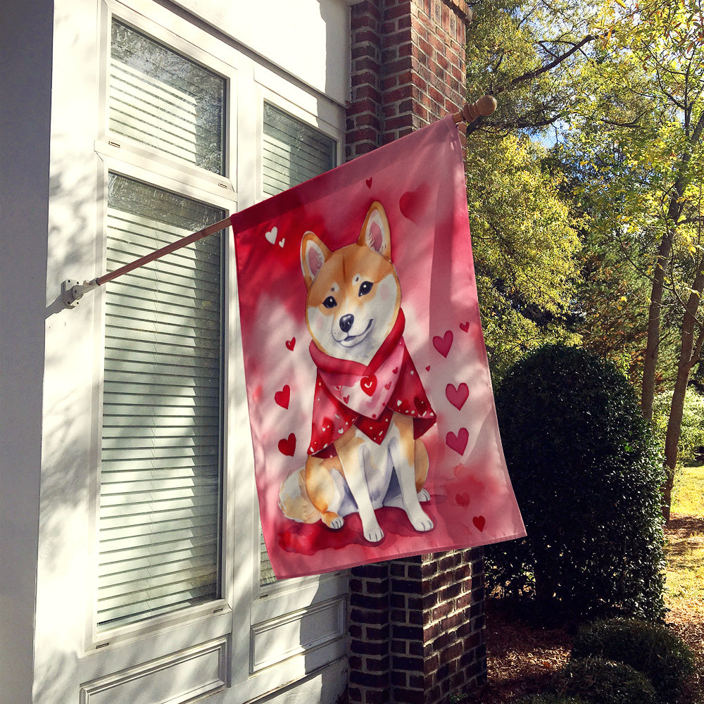 Buy this Shiba Inu My Valentine House Flag