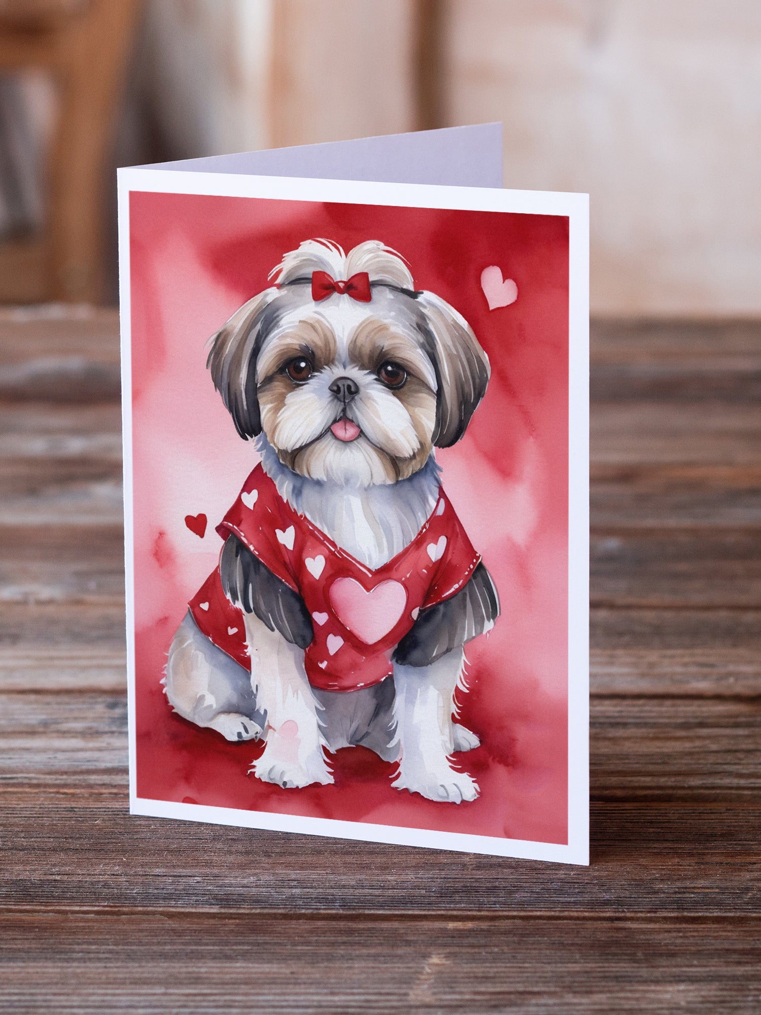 Shih Tzu My Valentine Greeting Cards Pack of 8