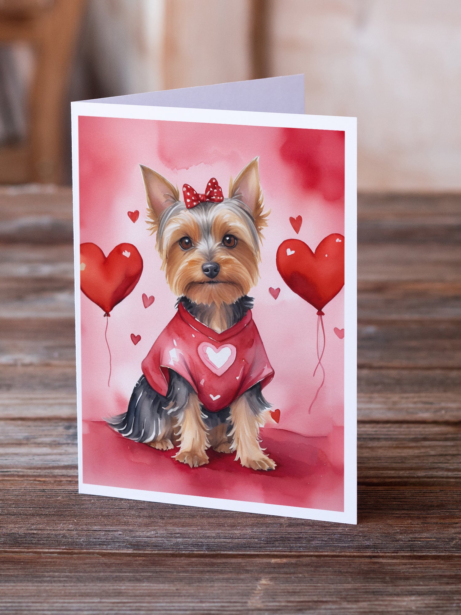 Silky Terrier My Valentine Greeting Cards Pack of 8