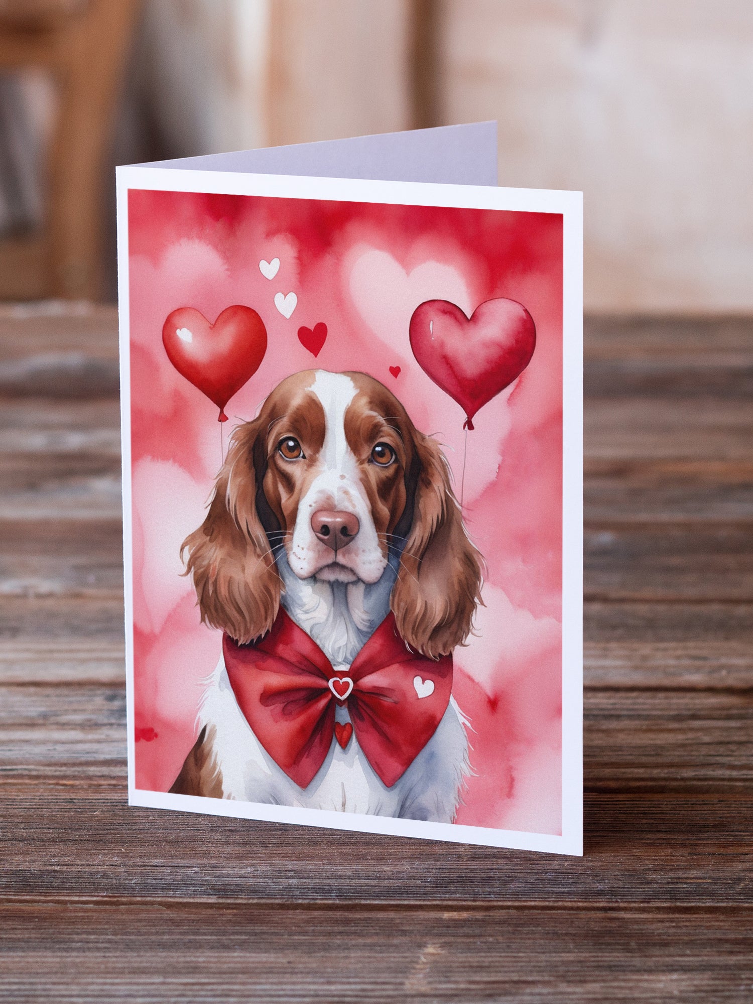 Welsh Springer Spaniel My Valentine Greeting Cards Pack of 8