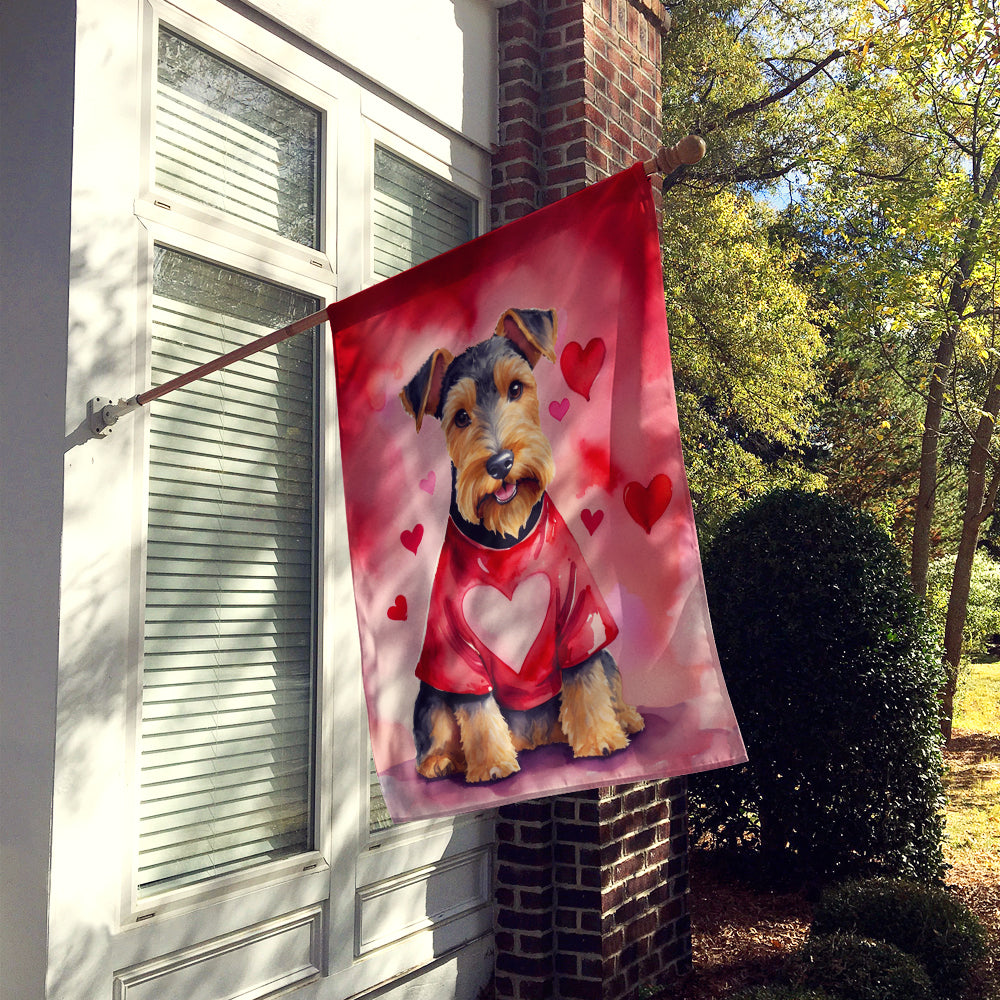 Buy this Welsh Terrier My Valentine House Flag