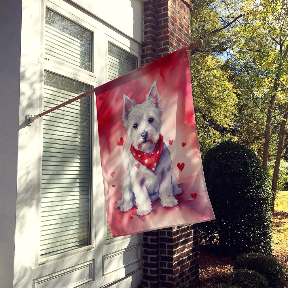 Buy this Westie My Valentine House Flag