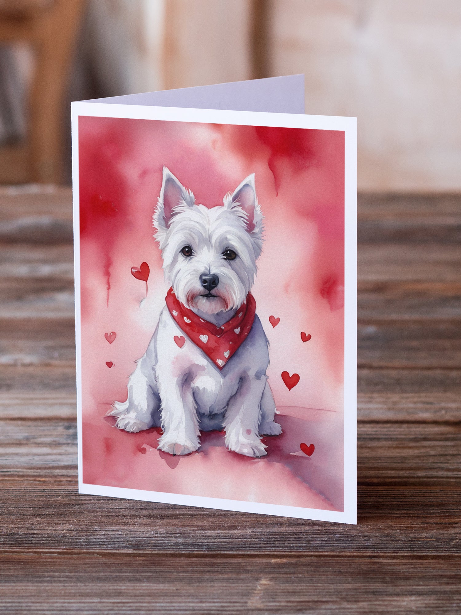 Westie My Valentine Greeting Cards Pack of 8