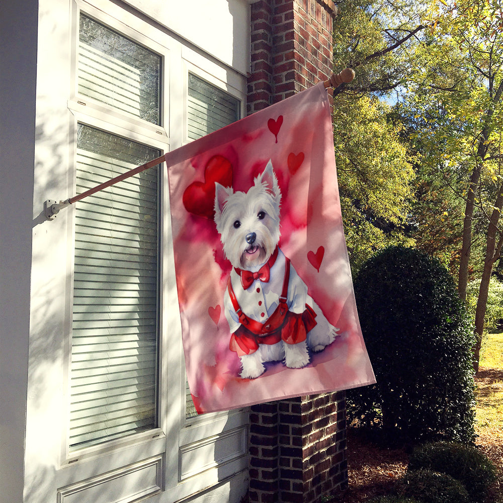 Buy this Westie My Valentine House Flag