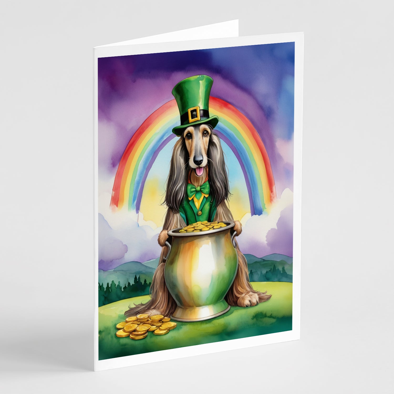 Buy this Afghan Hound St Patrick's Day Greeting Cards Pack of 8
