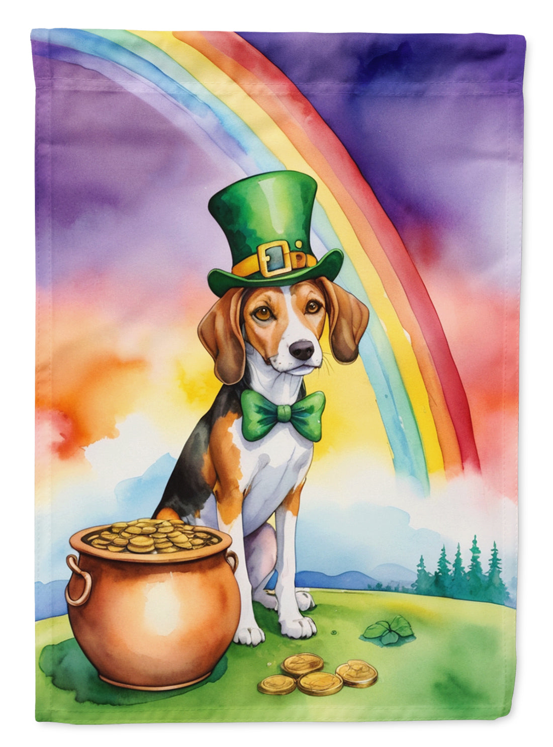 Buy this American Foxhound St Patrick's Day House Flag