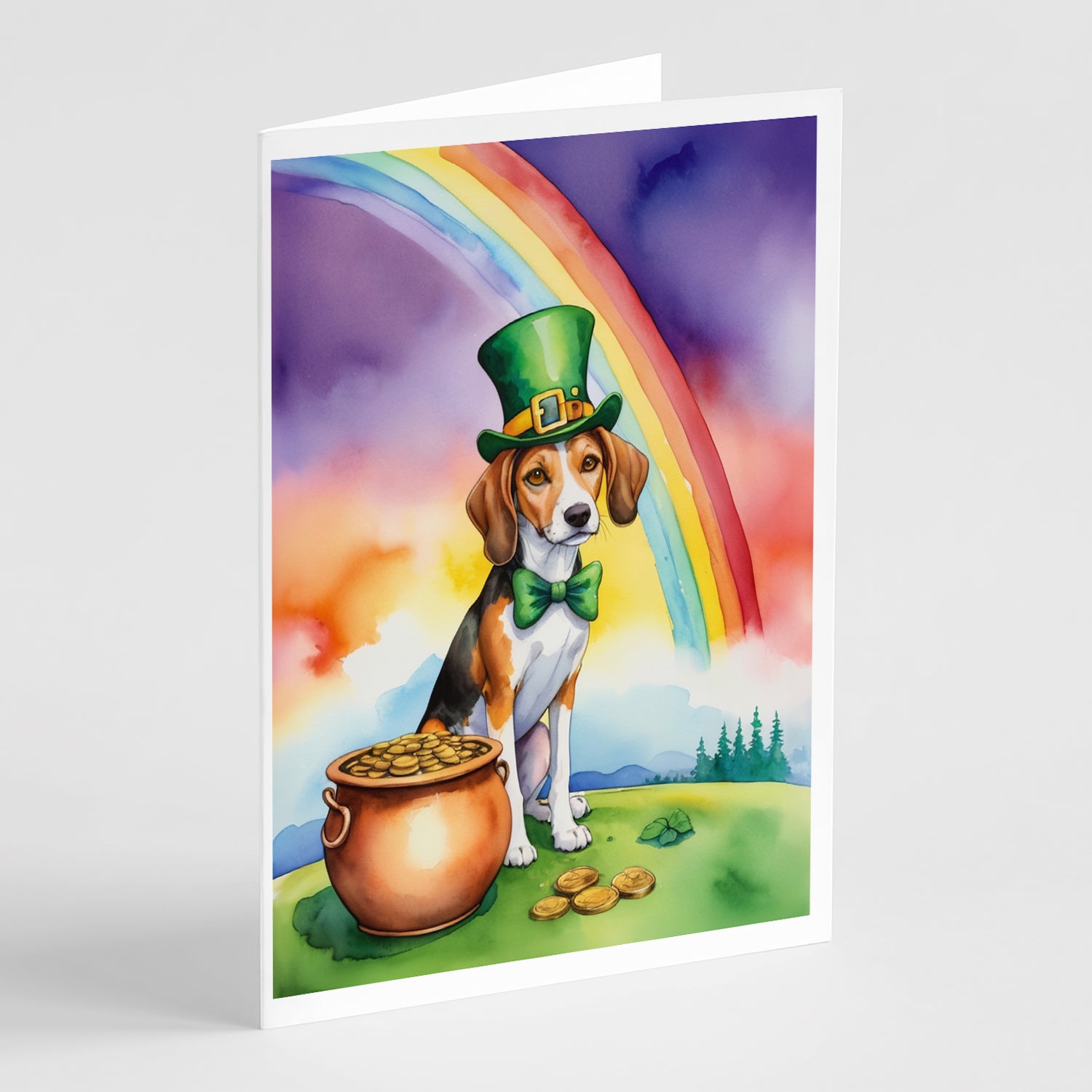 Buy this American Foxhound St Patrick's Day Greeting Cards Pack of 8