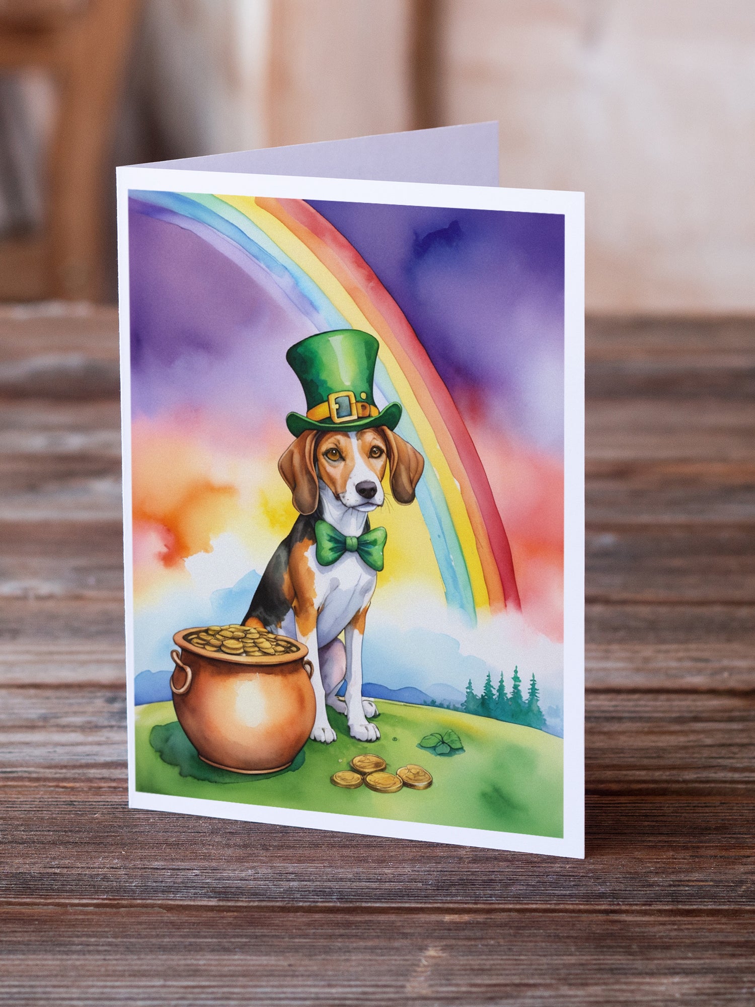 Buy this American Foxhound St Patrick's Day Greeting Cards Pack of 8