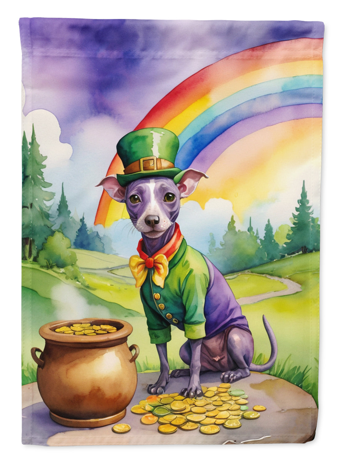 Buy this American Hairless Terrier St Patrick's Day House Flag