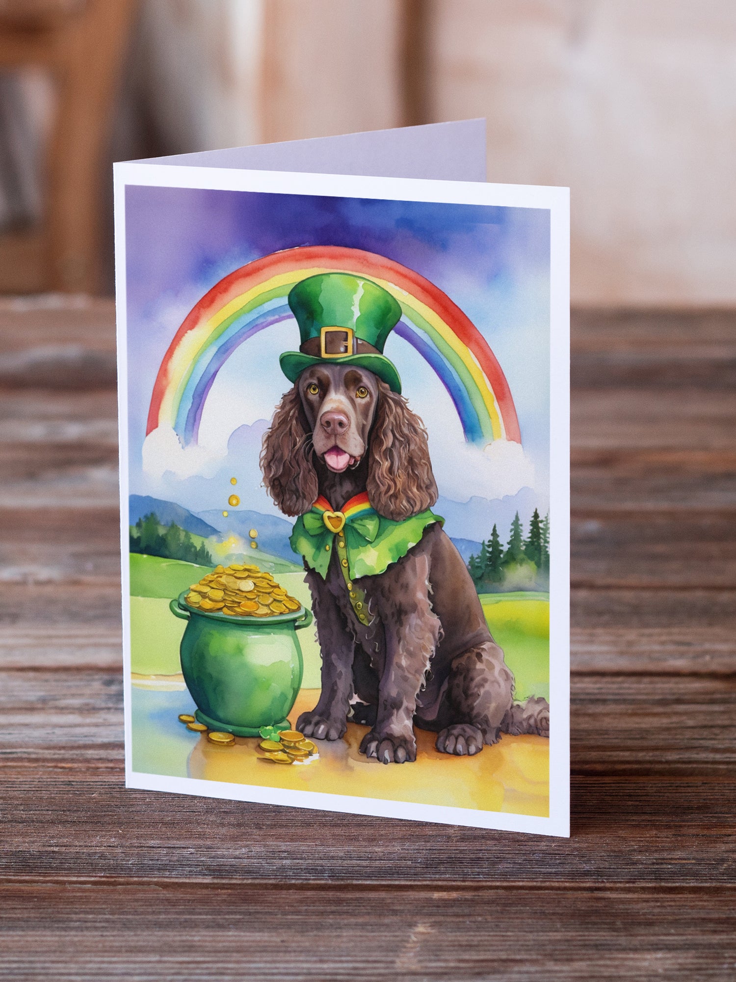 Buy this American Water Spaniel St Patrick's Day Greeting Cards Pack of 8
