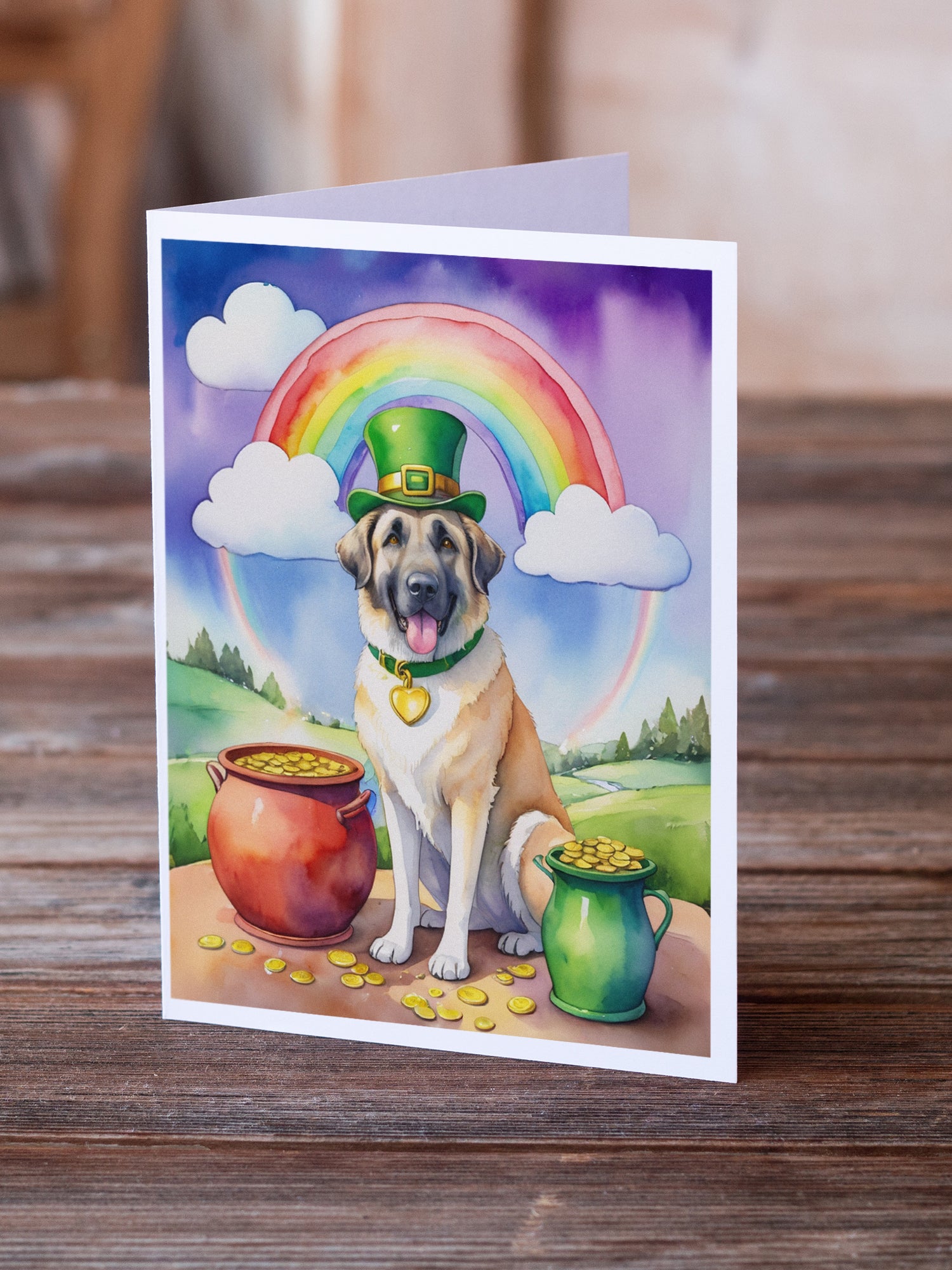 Buy this Anatolian Shepherd St Patrick's Day Greeting Cards Pack of 8